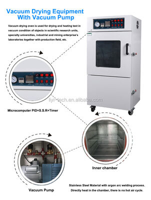 Liyi 20L, 50L, 90L, 210L, dan 430L Programmable Lab Use Vacuum Oven Vacuum Drying Oven With Vacuum Pump Harga Produsen