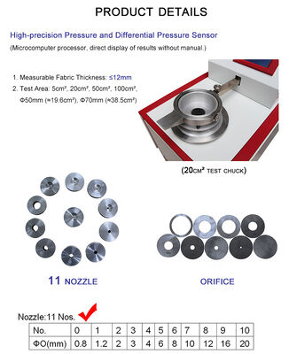 Penguji Permeabilitas Udara Kain Digital Tekstil Laboratorium Liyi