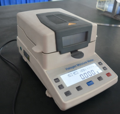 Penguji Konten Padat Penganalisis Kelembaban Cepat Halogen Mositure Meter Balance